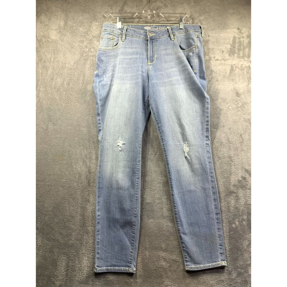 Old Navy Light Blue Straight Jeans For Women Size 16 (885)